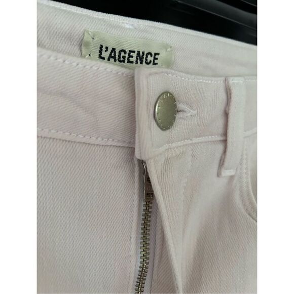 NWOT L'AGENCE High Line High Rise Skinny Jeans In Light Pink Size 25 - Picture 6 of 15